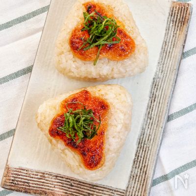絶品♡家族よろこぶ♩『明太マヨの焼きおにぎり』