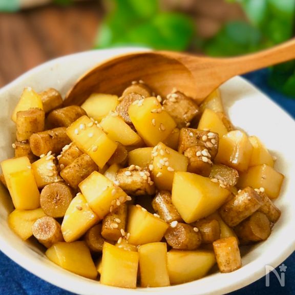 『ごぼうとじゃがいものコロコロ甘辛炒め』副菜やお弁当に♩