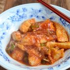 鶏むね肉のネギチリソース 