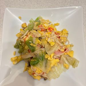 316259の作ってみた!投稿(【カニたまレタスの中華炒め】シャキシャキ食感が美味しい♪)