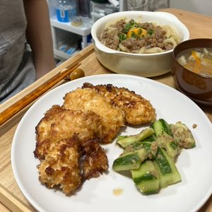 お腹空いたねこの作ってみた!投稿(鶏むね肉で柔らかソースチキンカツ#お弁当#下味冷凍)
