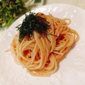 AKARI☆の作ってみた!投稿(大葉香る！明太チーズパスタ♩ワンパン！スグでき！ズボラ！5分)