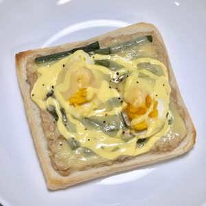 キャピタンの作ってみた!投稿(JA佐賀産グリーンアスパラのツナたまトースト)