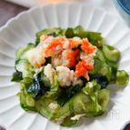 【きゅうりとかにかまポン酢和えサラダ】あっさり味で美味な副菜