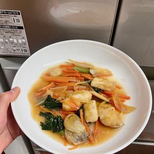 ケの作ってみた!投稿(たらの中華風♡たっぷり野菜あんかけ【#とろみづけ不要】)