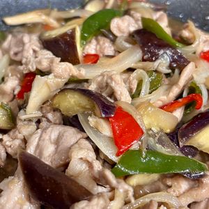 えみりんの作ってみた!投稿(ナスと豚肉の南蛮風炒め)