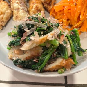 mi-koの作ってみた!投稿(【ほうれん草とちくわの胡麻みそ和え】10分以内で作る簡単副菜)