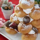 クリスマスに子供と一緒に作る♡簡単かわいいシューツリーケーキ