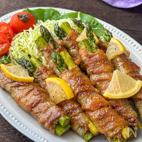 やみつき♪【アスパラのレモンペッパー肉巻き】お弁当にも◎