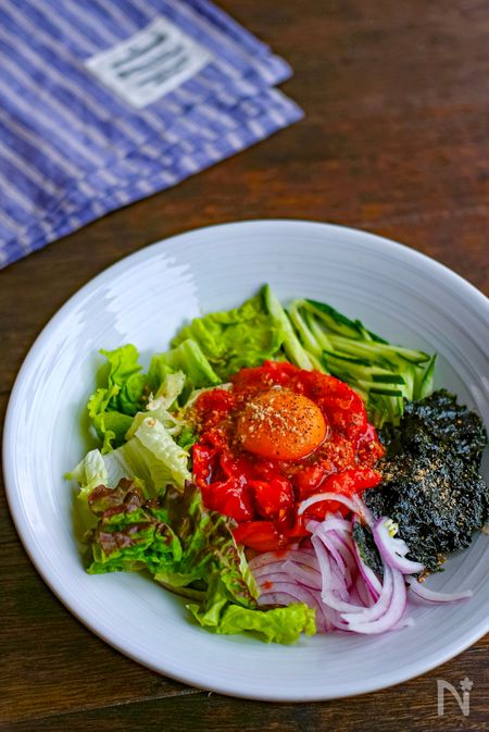フェ(刺身)ビビンバ・残ったお刺身や切り落としでOK！