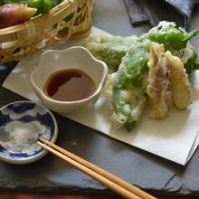 ミョウガとねごろ大唐の天ぷら