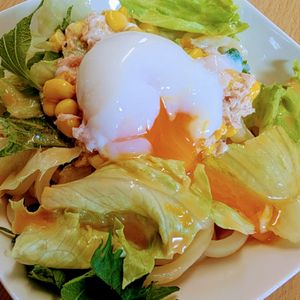 まゆのの作ってみた!投稿(サラダうどんを10倍おいしく作ってみるよ🤩🍜)