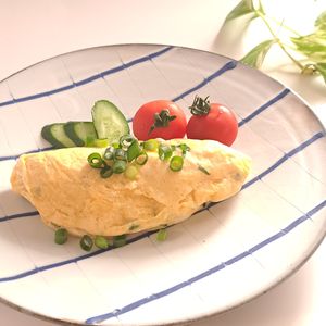 とのちゃまの作ってみた!投稿(【豆腐とねぎの和風オムレツ】レンジでふわふわ茶碗蒸し風♡)