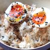 絶品!半熟味玉のっけおかかごはんの工程2