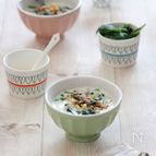 ほうれん草とコーンのクリームスープ。