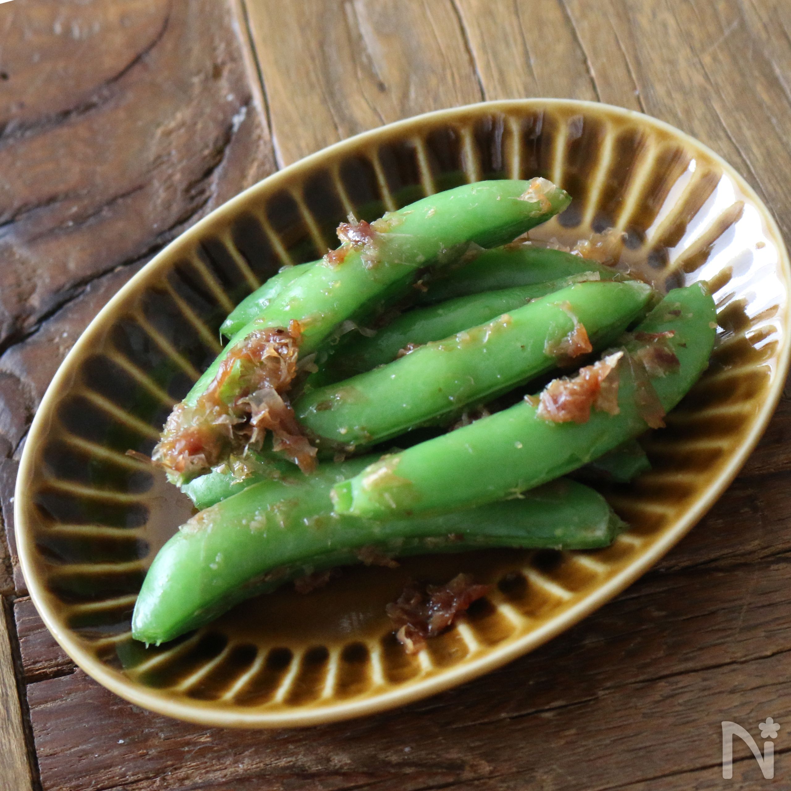 【3分副菜】箸休めに♡スナップエンドウの生姜醤油和え | レシピサイトNadia