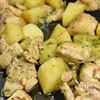 【鶏もも肉とじゃがいものバジルソース炒め】炒めて絡めるだけ!の工程5