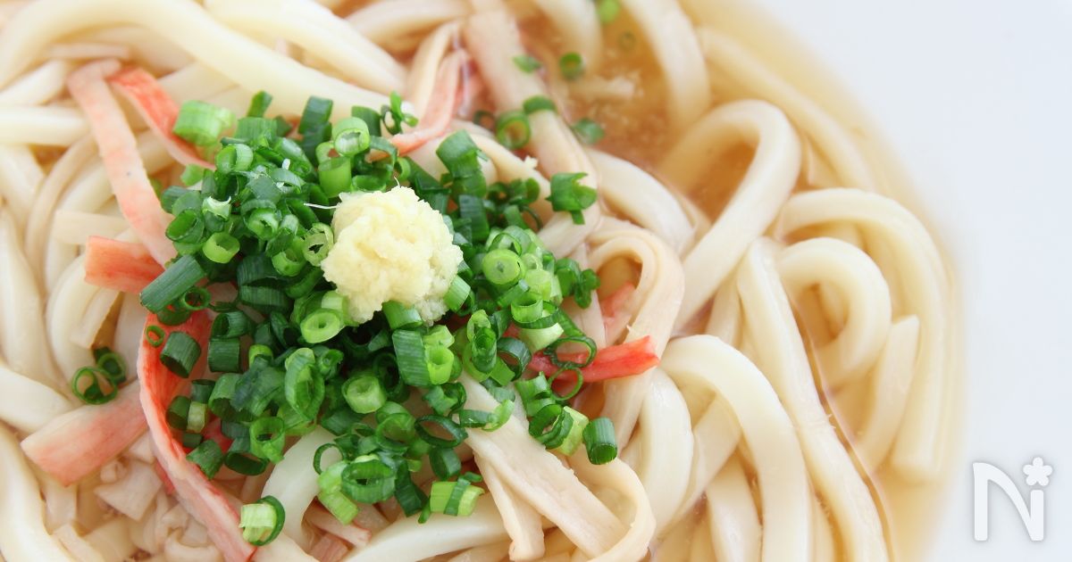 しょうが風味のあんかけうどん
