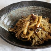 あおさの風味漂う♪蓮根とエリンギのあおさきんぴら