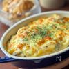 パスタの別茹でなし✨チキンとキノコの豆乳グラタン🫕