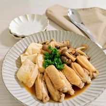 【手羽中とお豆腐の煮込み】調味料は１つだけ。節水、時短！