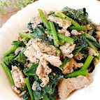 スピード調理★豚肉とほうれん草のにんにく風味･ごま油炒め