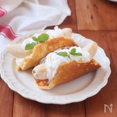 ふわふわ！オーツ麦のはちみつバナナオムレット