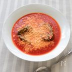 包丁不要！丸ごとピーマンのツナトマトスープ