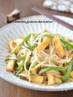 簡単・節約！「厚揚げともやしの青椒肉絲風炒め」