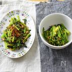 こまツナ炒め【ポン酢＆中華風】一度で2種～の簡単つくりおき！