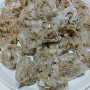 marine55の作ってみた!投稿(＼フライパンで蒸す／爽やか大葉入り焼売)