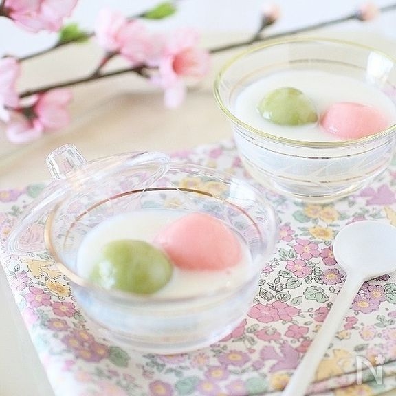 ひなまつりにも。白玉杏仁しるこ