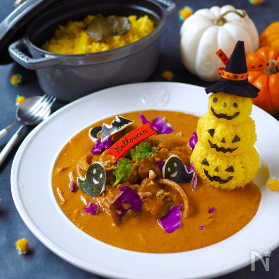 スパイス2つで簡単！チキンバターカレー【ハロウィンごはん】
