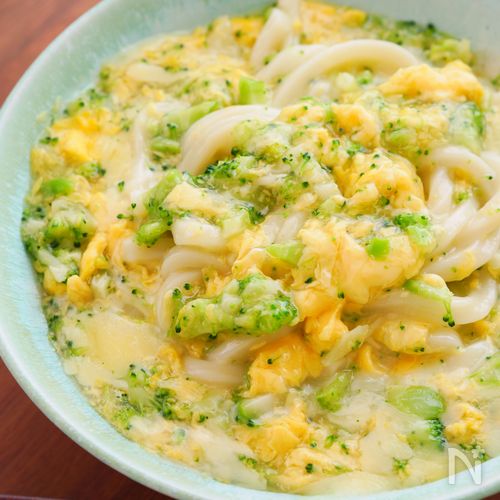 ブロッコリーのかきたまうどん
