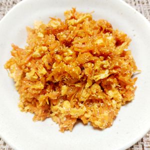 よっこの作ってみた!投稿(明太子好きにはたまらない♪激うま♪明太にんじんしりしり♪)