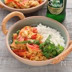カニカマでプーパッポンカリー風（カニカマのカレー卵炒め）