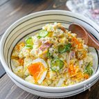 【少ない材料とレンジだけで簡単に♡】半熟卵のポテトサラダ