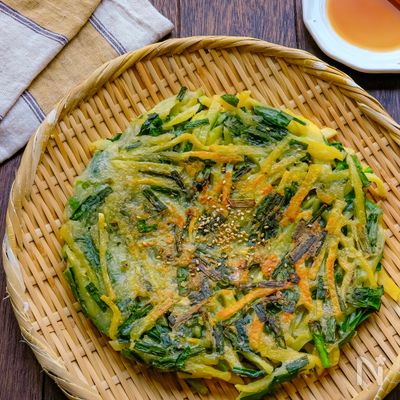 ニラじゃがチヂミ【シンプルに美味しい♪】