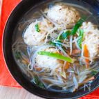 【鶏だんごの野菜たっぷり春雨スープ】ダイエットにも〇
