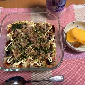 ゆっこの作ってみた!投稿(【ふわふわ豆腐お好み焼き】混ぜてチンするだけ！#電子レンジ)
