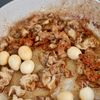 【簡単!】豚ばら肉とうずらの卵の照り焼き丼の工程3