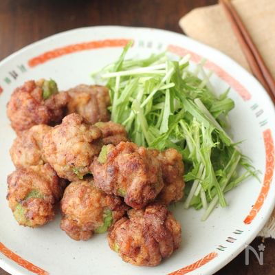 アボカドの豚巻き味噌から揚げ