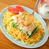 【バンバンジー麺】ごまダレが旨い!ささみはレンジでラクの工程5