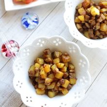 カレー味なら食欲増進！じゃがいもと茄子のひき肉炒め