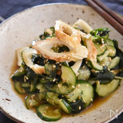 竹輪ときゅうりのだし醤油わさび和え【作り置き】