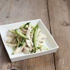 しっとり鶏むね肉がおいしい♪【ゆで鶏ときゅうりのねぎ塩だれ】