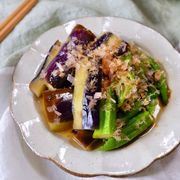 レンジで簡単♪『なすとおくらの煮びたし』簡単副菜