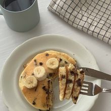 米粉のチョコバナナパンケーキ