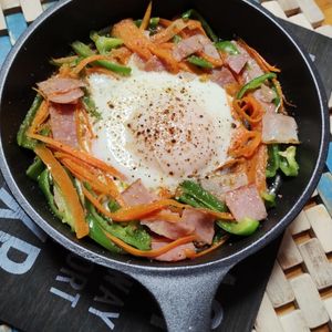 M＊Pの作ってみた!投稿(フライパンで簡単！ほったらかし巣ごもり卵)