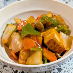 まゆのの作ってみた!投稿(肉なしヘルシー！【厚揚げ酢豚】　野菜たっぷり♪)